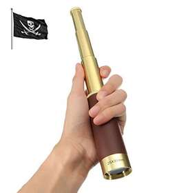 3216579933 Ned 25x30 Zoomable Monocular Vintage Pirate Telescope - Waterproof Aluminum Alloy
