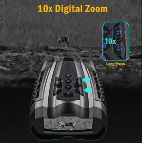 Night Vision 008678088566 Goggles 4k Infrared Digital Binoculars4000mah Rechargeable - Black