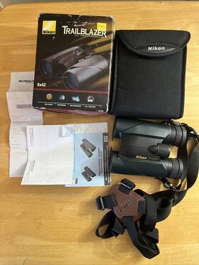 Nikon 018208082209 8x42 Trailblazer Binoculars Waterproof Vintage With Bag Case