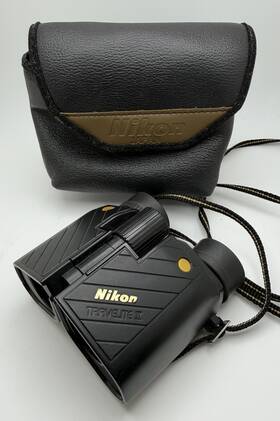 Nikon 027863 Vintage Japan Travelite Ii 7x20 7.1 Degrees Binoculars Case And Neck Strap