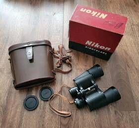 163856 Nikon 7x50 7.3 Featherweight Binoculars With Box And Case J-b7 Japan
