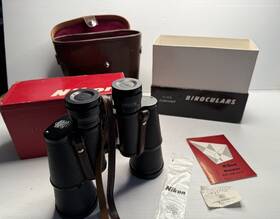 167756 Nikon 7x50 7.3 Featherweight Binoculars With Box &case Japan