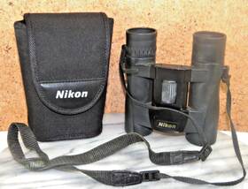 3011359 Nikon Aculon A30 10x25 5 Degree Black Binoculars With Case And Strap
