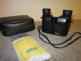 559120 Nikon Binoculars Vintage With Leather Case 7 X20 7.1 Compact Black