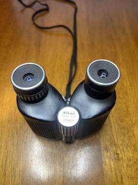 791420 Nikon Vintage 7x21 7.1 Binoculars With Strap And Leather Case