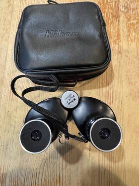 Nikon 861947 8x24 Binoculars 24mm Lens Black With Case. Vintage 1970 S