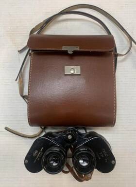 26871 Nikon Kogaku Mariner Vintage Binoculars 7x50 Coated Made In Occupied Japan With Case