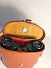 16493 No T-6 Elite Vintage Field Binoculars Coated In Leather Case