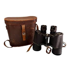 8999 Ofuna Vtg Binoculars 7 X 50 7.1 No With Leather Case Made In Occupied Japan