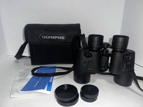 367853 Olympus Black Binoculars 8x40 Dps R Field 8.2 Inch With Soft Case Lens Caps Manual Guc