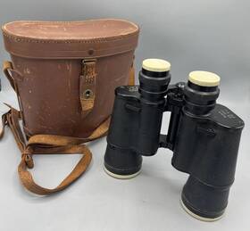 36746 Omega Vtg 7x50 Field 7 One Deg Coated Lens Binoculars Case And Covers