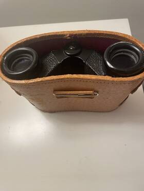 90152 Omega Binoculars Coated Lens 8 X 25 Original Case Vintage 1950s Unusual