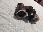 Opera-binocular-glass-antique Tasco Vintage Opera Glasses Retro Binoculars Black Gold Case Made