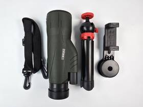 Oxk 738086748881 12x56 High Power Monocular Telescope With Smartphone Adapter Tripod Travel