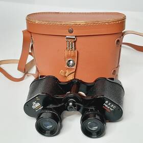 U9980 Palomar 9980 Vintage Binoculars No. 8x30 Field 7.5 Degrees Coated With Case