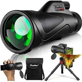 Pankoo 740107606100 12x60 Monocular Telescope High Powered With Smartphone Adapter Tripod