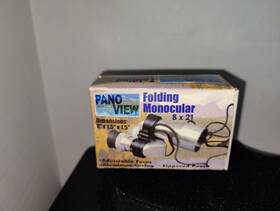 Panoview 38753 Folding Monocular Adjustable Focus Aluminum Casting Zippered Pouch