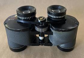 61785 Pennys Binoculars In Leather Case 7 X 35 Extra Wide Angle No