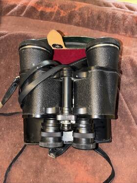 Pentax 5116324 Vtg Asahi 7x50 Japanese Field Binoculars 7.1 With Case Covers