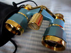 Pouch Vintage 25 Green-blue Binoculars Binolux Opera 3 Brass Glasses