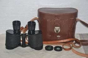 Pzo Lp6x30 Excellent Vintage Binoculars With Leather Case- Made In Poland