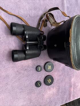 Ak12164 Raleigh Vintage 7x50 Binoculars With Leather Case