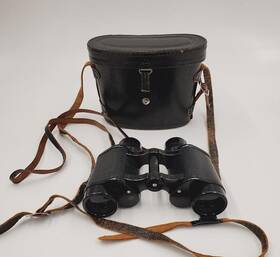 58268 Remington Vintage Japanese Remingten Binoculars 6 30 W Strap Cloth Leather Case Antique