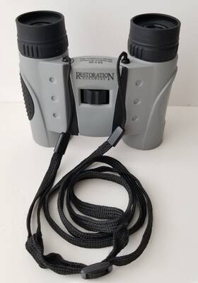 Jlu4 Restoration Hardware 10x25 Binoculars Waterproof Neck Strap Soft Case Clean