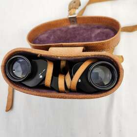 54105 Rosco Vintage Binoculars Coated Lens 6 X 30 Made In Japan Leather Case No