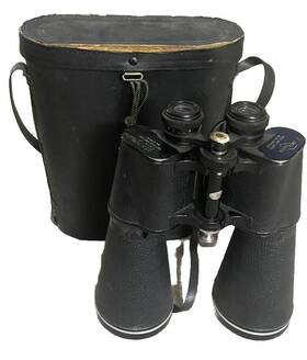 37810 Sans & Streiffe Vintage And # 820 Longview 25 X 70mm Binoculars With Case