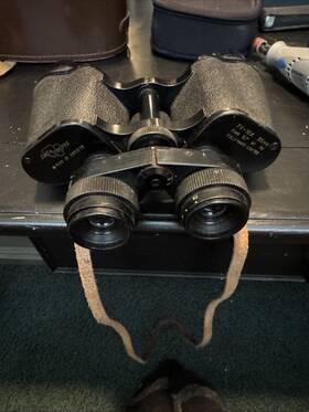 385576 Sans & Streiffe Vintage And Binoculars Fully Hard Coated 7 X 16 With Leather Case