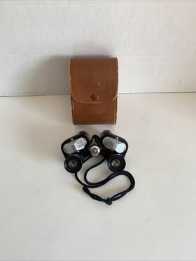 3811 Scope Extra Wide Angle Coated Optics 7x25 Binoculars #3811 With Leather Case
