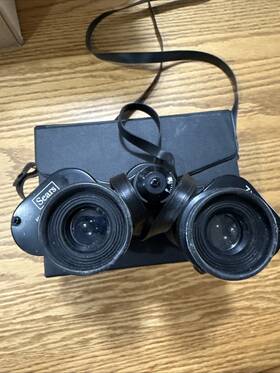 445.2511c Sears Vintage Binoculars 7x35mm Coated Optic Wide Angle And Case