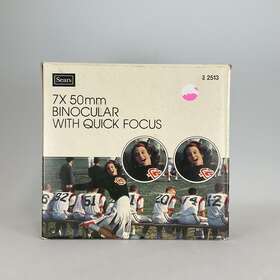 47325130 Sears 473.25 30 Vintage Binoculars Model #47325130 7x50mm With Lens Covers Case And Box Nos