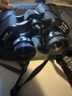 47322766100 Sears Vintage Binoculars 10x50 Mm Wide Angle 367 Ft At 1000yds Model