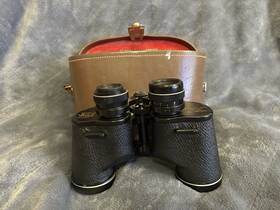213738 Selsi Vintage Luminous Lightweight 7x35 Amber Coated Binoculars With Case