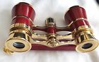 Selsi Opra Binoculars Glasses With Handle Pouch Burgandy Red