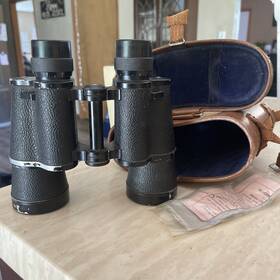 56202 Skyline Vintage Dbk Binoculars 7x50 7.1 Field Coated No. With Case