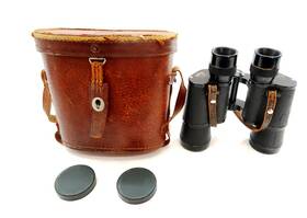 65429 Skyline Vintage Dbl Ioc 7x35 Binoculars 7 Degree Field With Leather Case Japan B23