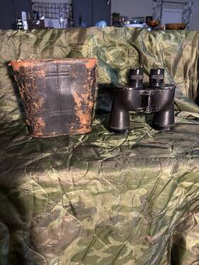 10988 Spencer 1941 Dated Wwii Us Navy Binoculars Mk Iii. Mod 5. 7x50 Damaged With Case
