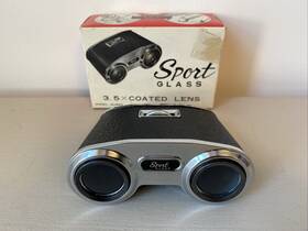 Mu884 Sport Glass Vintage 3.5x Coated Lens Binoculars With Box Made In Japan