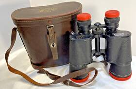 Stellar 30733 Vintage Binoculars 7x50 With Lens Caps 4 And Leather Case