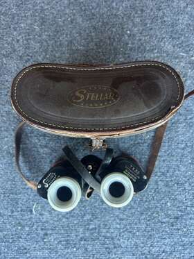 33590 Stellar Vintage Binoculars 7 X 35 With Coated Optics Seals - Japan Made