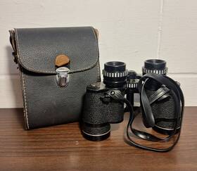 90257 Stellar Vintage Famous Precision 7x35 Coated Optics Binoculars With Case-japan