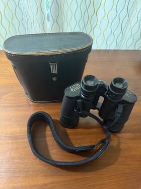 E42-122819 Stellar Binoculars 7x50 372 Ft At 1000 Yds Vintage With Original Case