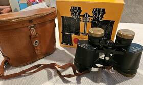 M51312 Sunscope Vintage 1960s 7x35 Wide Angle Binoculars With Original Box Case Japan