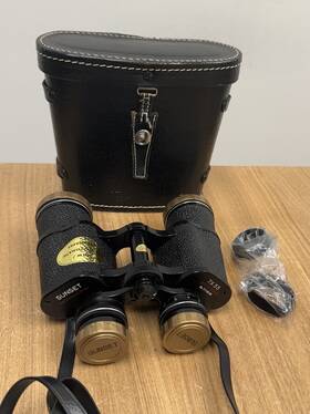 711616 Sunset Classic Vintage Binoculars 7x35 367ft At 1000yds Amber Coated Optics