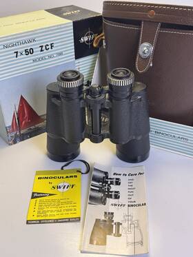 2-37070 Swift Vintage Nighthawk 7x50 Zcf Model 788 Binoculars / Still In Original Box