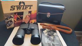 37-80764 Swift Vintage Trilyte Mk Iii Binoculars 7x35 Model 805 Japan Case And Original Box