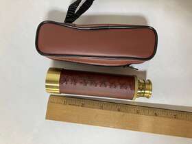 Tasco 046162729908 Monocular Telescope 25 X 30 Mm Spyglass Leather Wrap Case Read